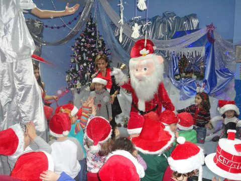 Le Père Noël avec les enfants